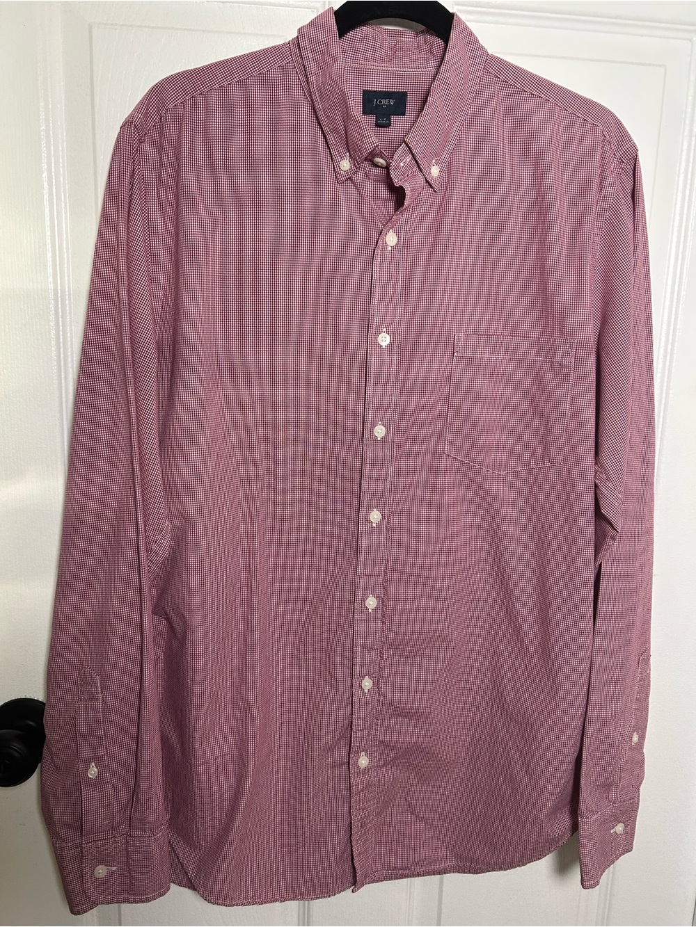 J. Crew Men's Button-Down Shirt in Dusty Rose Check
